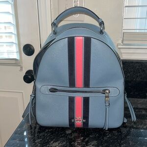 Coach Jordan backpack with varsity stripe.